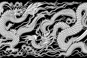 Japanese dragon for back, yakudza tattoo idea