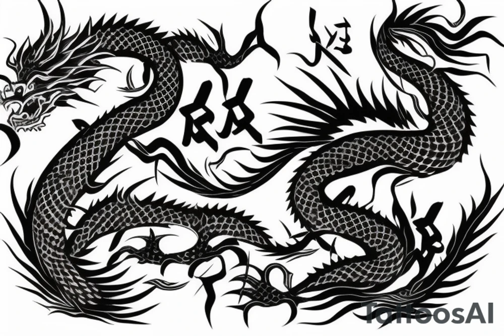 Japanese dragon for back, yakudza tattoo idea
