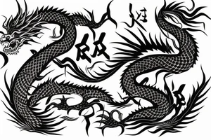 Japanese dragon for back, yakudza tattoo idea