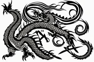 Japanese dragon for back tattoo idea