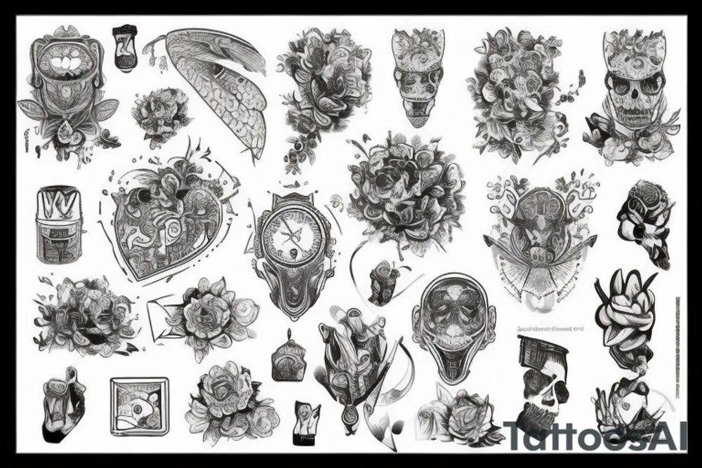 Компьютерное тату с японской тематикой tattoo idea