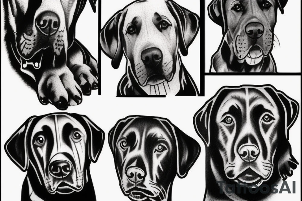 Labrador dog tattoo idea