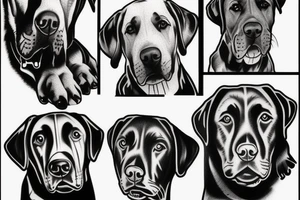 Labrador dog tattoo idea