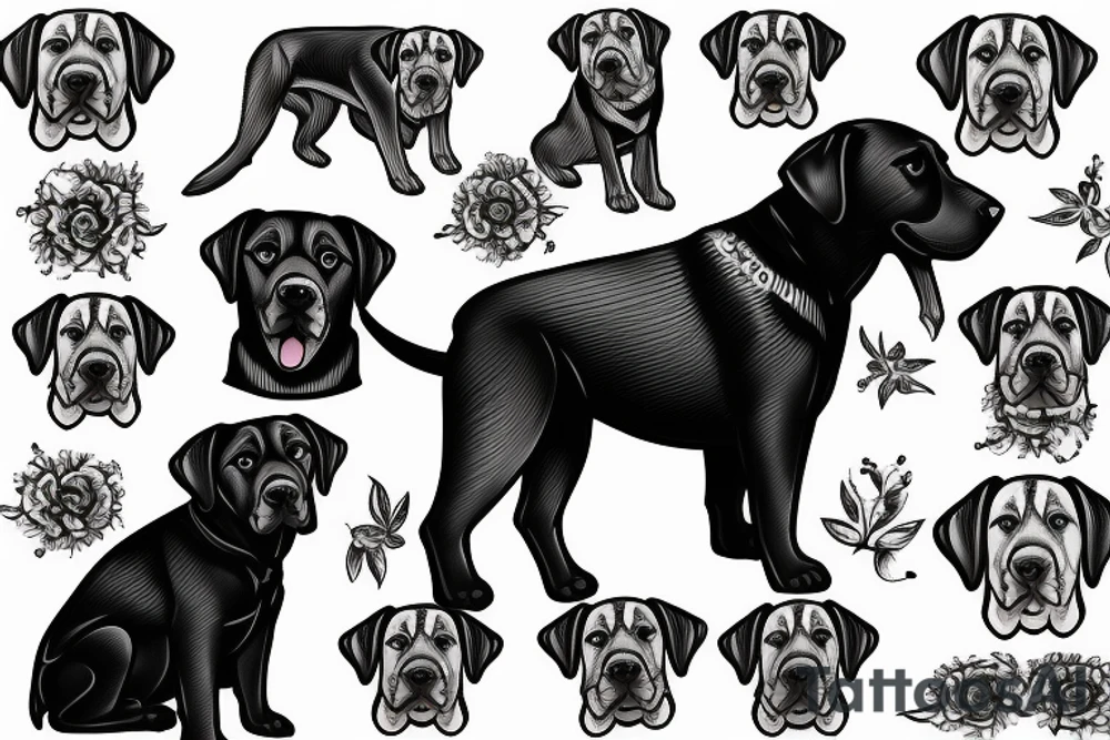 Labrador dog tattoo idea