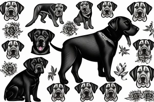 Labrador dog tattoo idea
