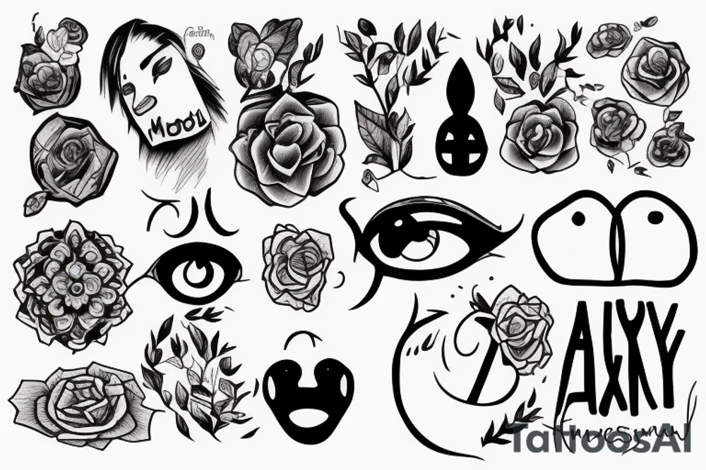 Mental health anxiety and depression tattoo idea