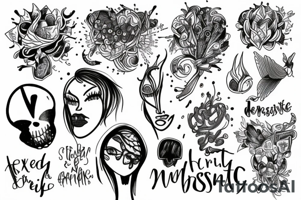 Mental health anxiety and depression tattoo idea