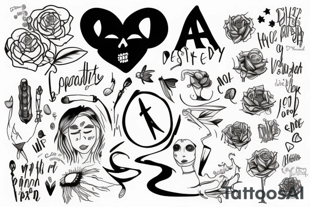 anxiety and depression tattoo idea