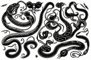 Snake remove to pretty woman tattoo idea