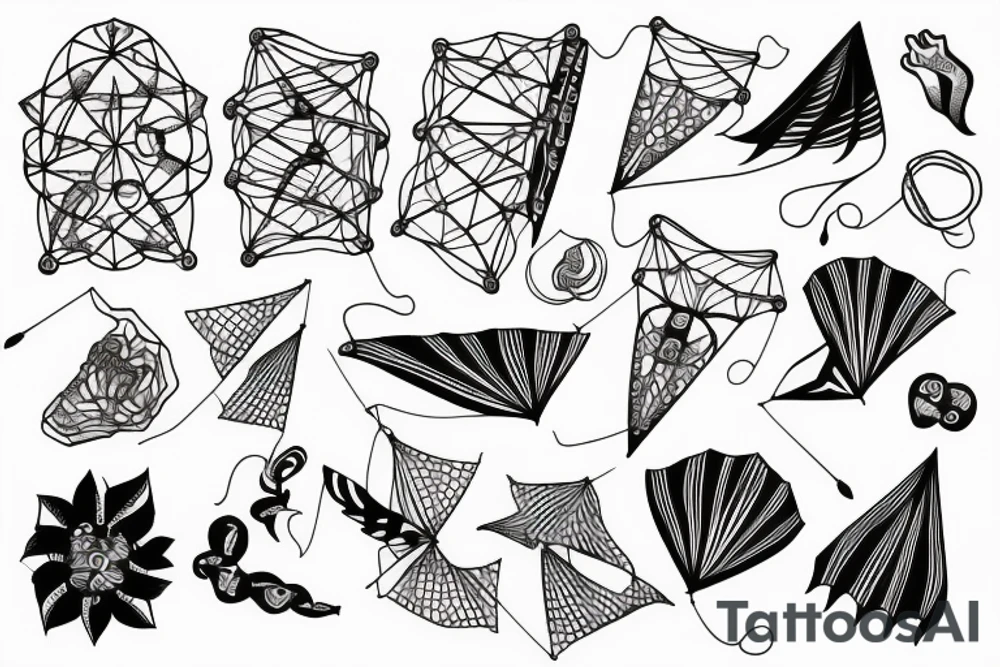 the kite in scandinavian style tattoo idea