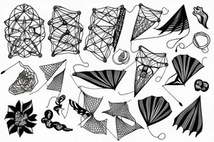 the kite in scandinavian style tattoo idea