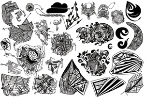 the kite in scandinavian style tattoo idea