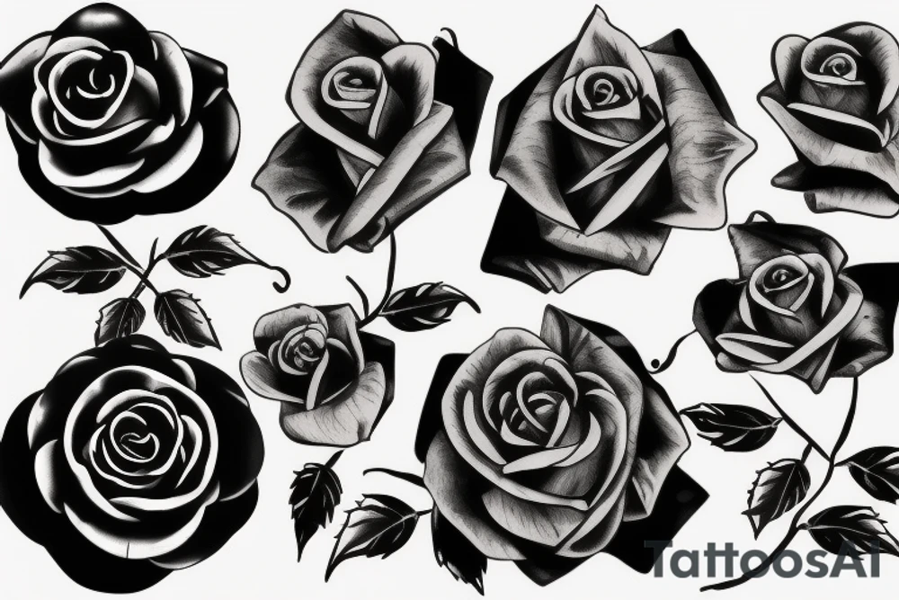 A black rose tattoo idea