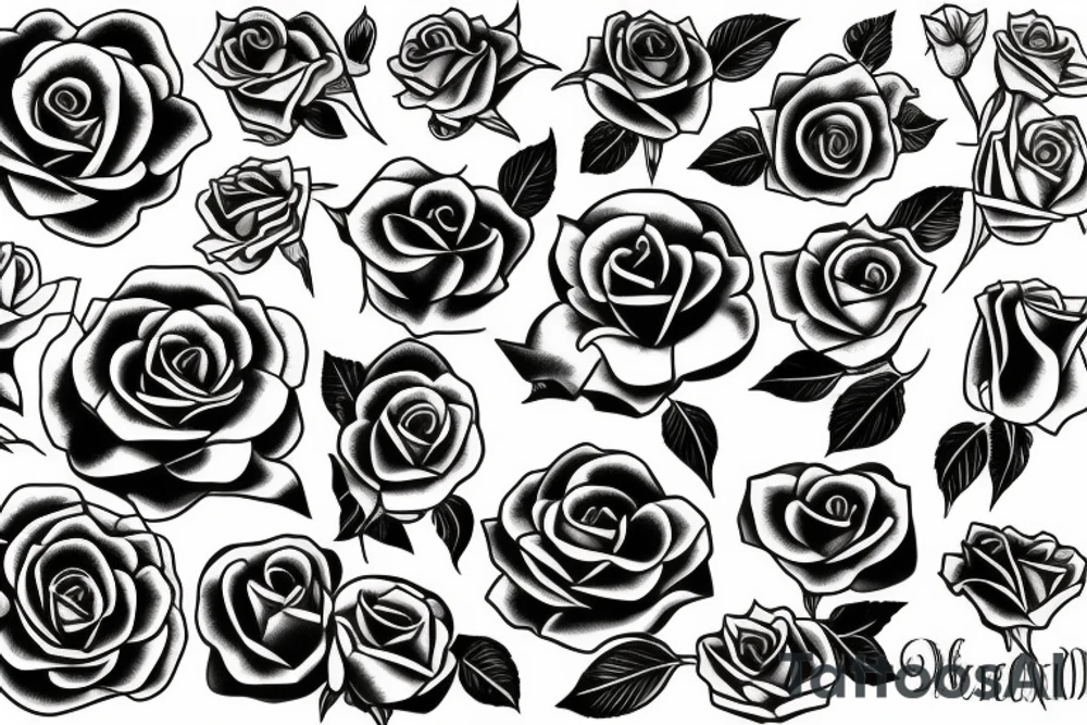 A black rose tattoo idea