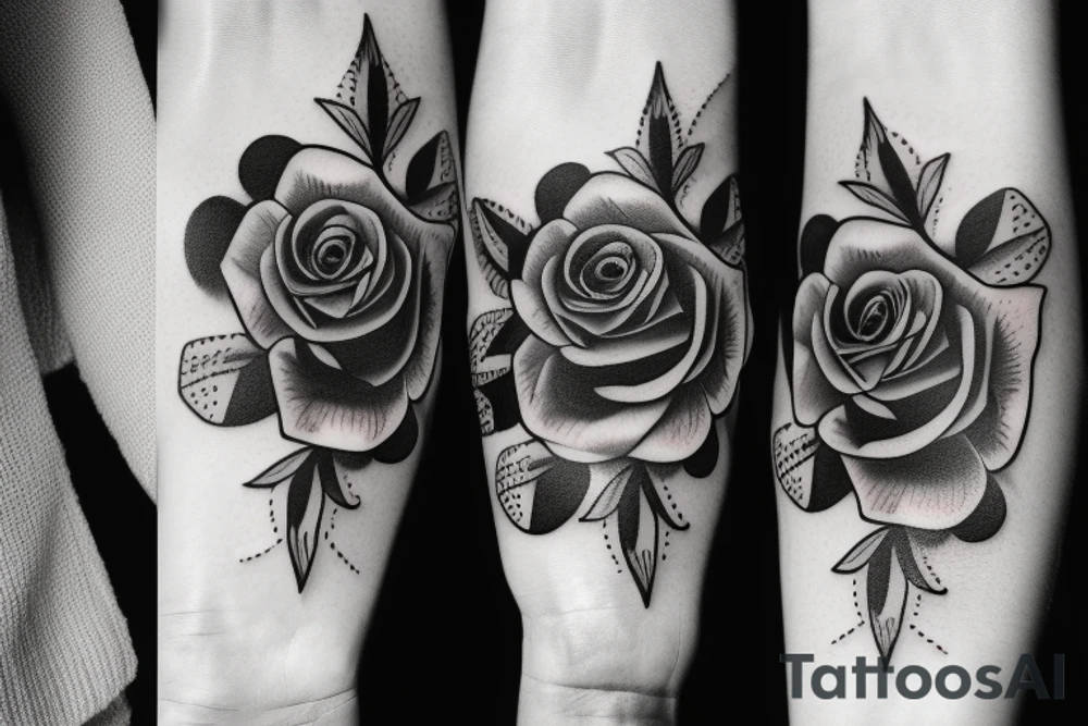 A black rose tattoo idea