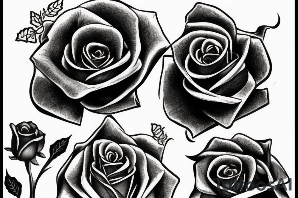 A black rose tattoo idea