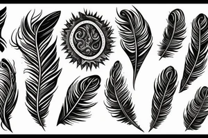 feathers tattoo idea