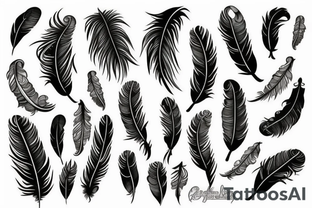 feathers tattoo idea