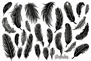 feathers tattoo idea
