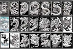 Dragon, tiger, sea tattoo idea