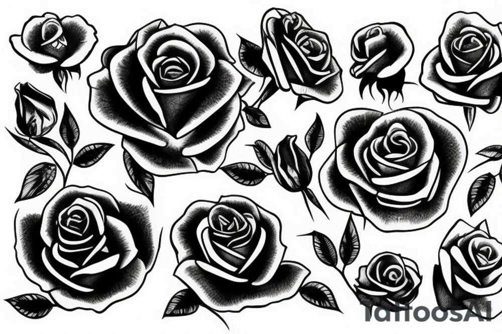 Black rose tattoo idea