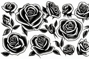 Black rose tattoo idea