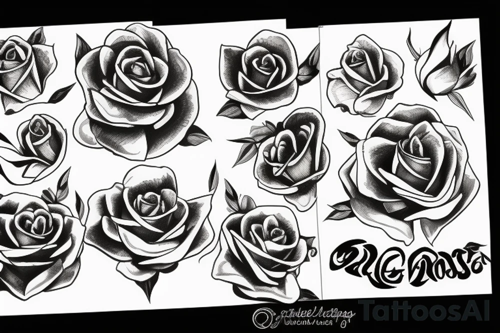 Black rose tattoo idea