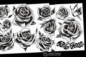 Black rose tattoo idea