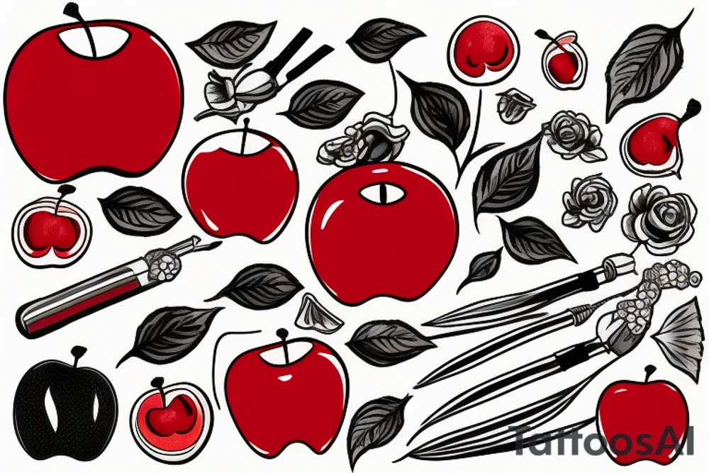 Red Apple tattoo idea