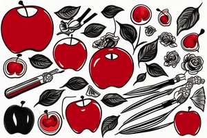 Red Apple tattoo idea