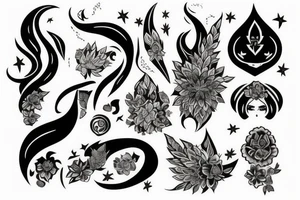 اسکلت کلت گل tattoo idea