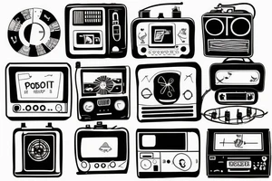 Popov 's radio receiver tattoo idea