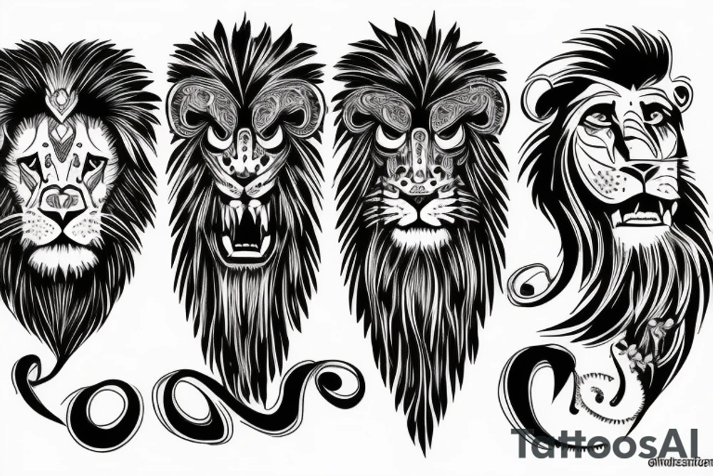 blood lion tattoo idea