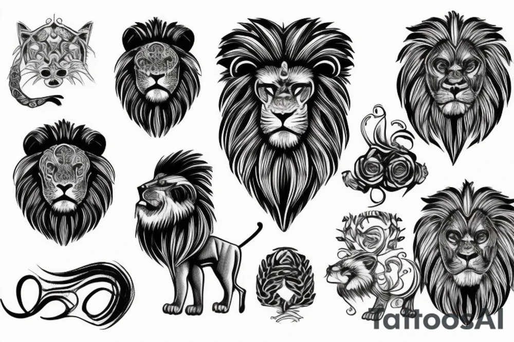 blood lion tattoo idea