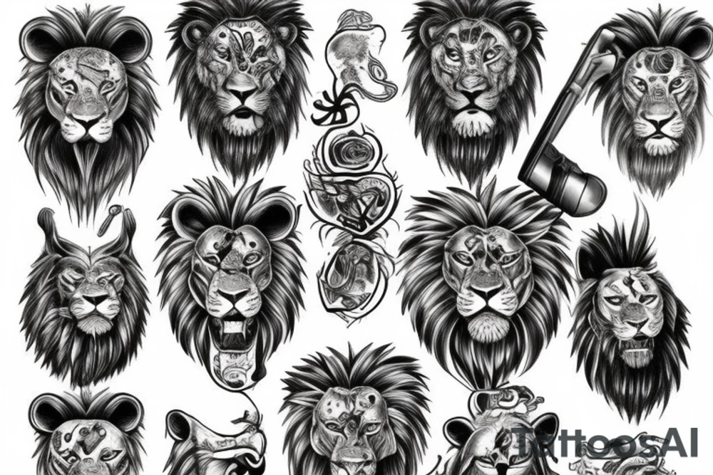 blood lion tattoo idea