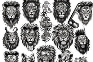 blood lion tattoo idea