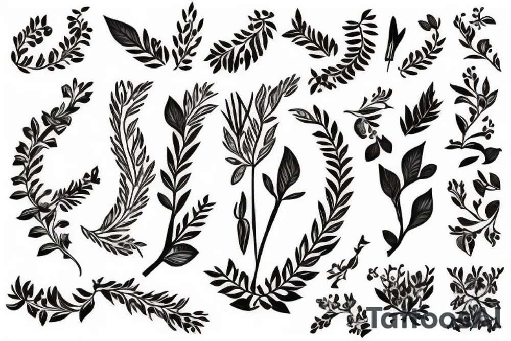 laurel wreath tattoo idea