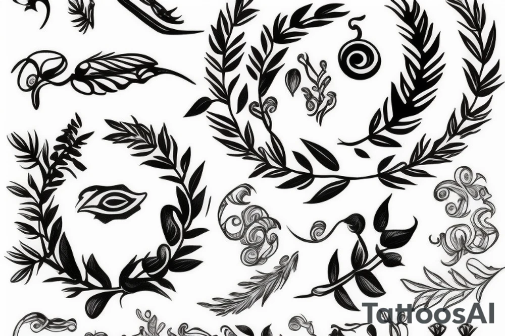 laurel wreath tattoo idea