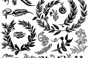 laurel wreath tattoo idea