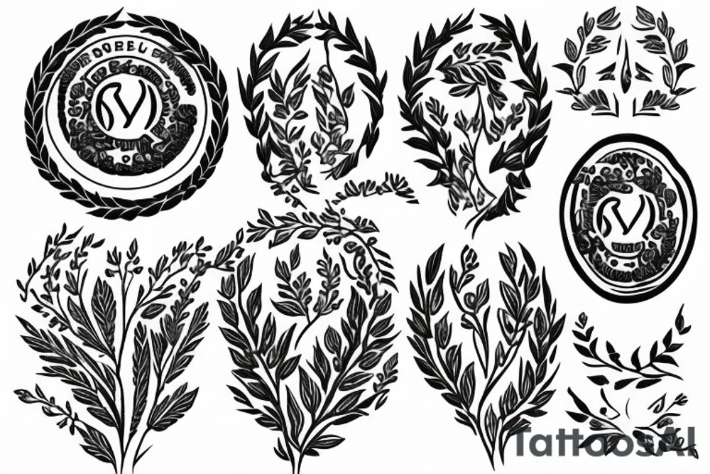 laurel wreath tattoo idea