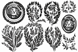 laurel wreath tattoo idea