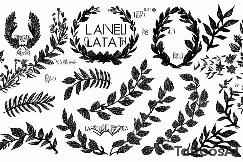 laurel wreath tattoo idea