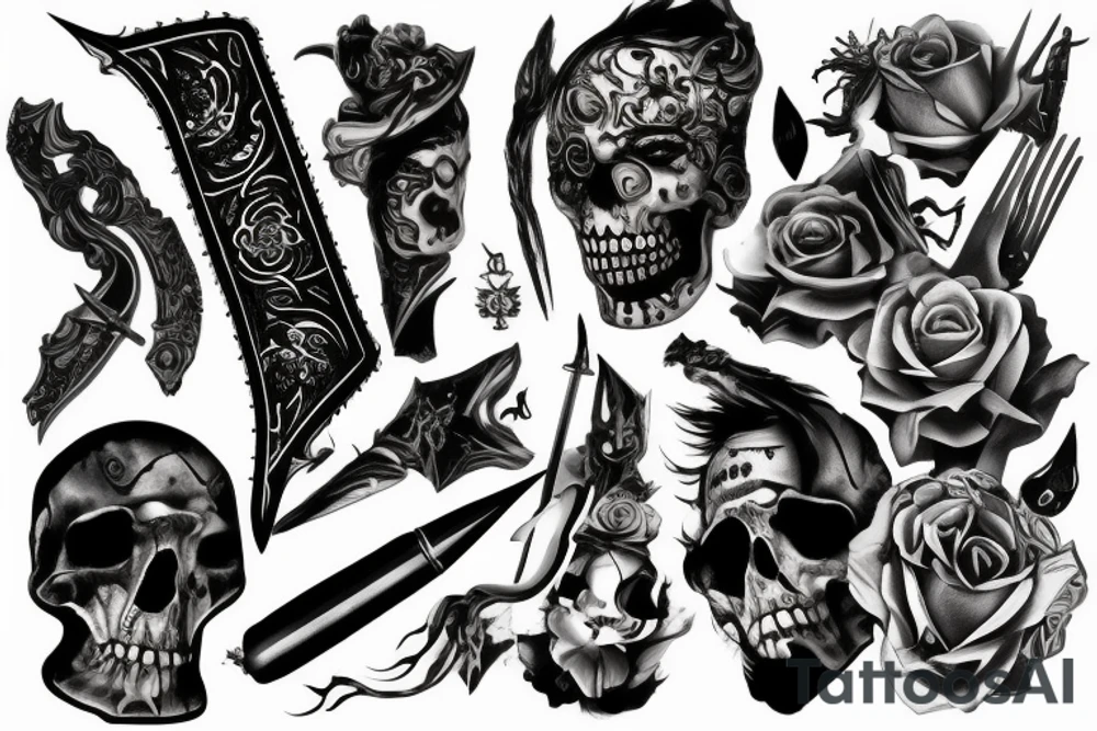 dagger tattoo idea