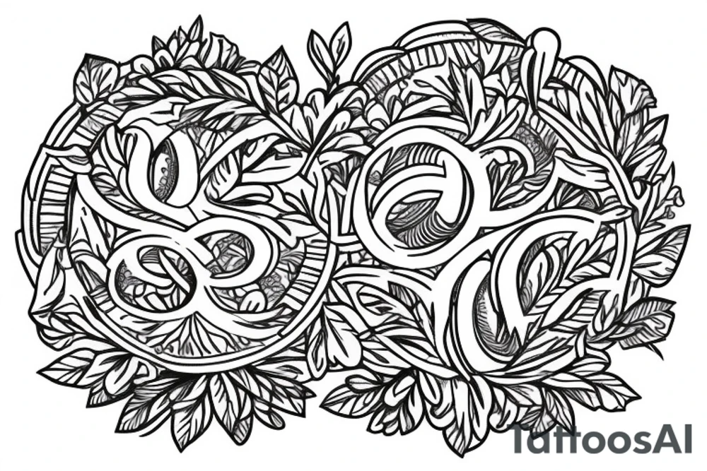 laurel wreath in a circle tattoo idea