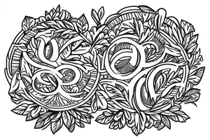 laurel wreath in a circle tattoo idea