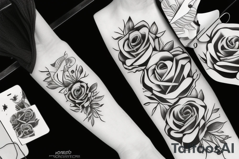 una rosa per il collo tattoo idea