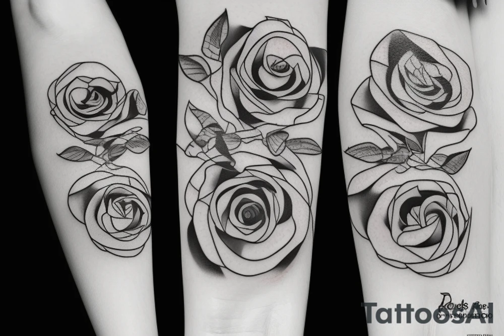 un lampo che si unisce ad una rosa tattoo idea