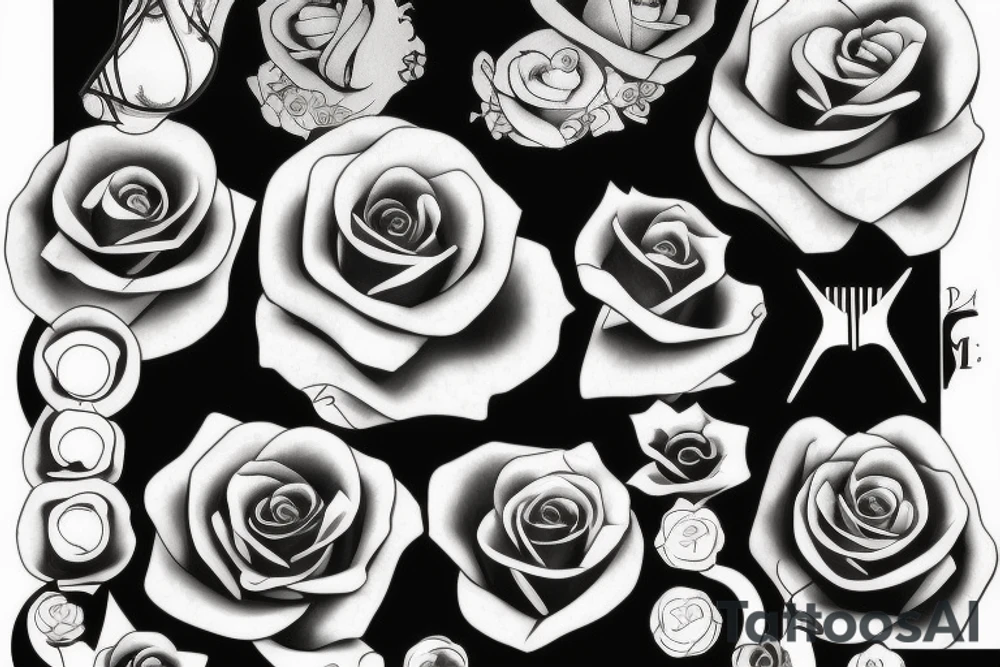 un lampo che si unisce ad una rosa tattoo idea