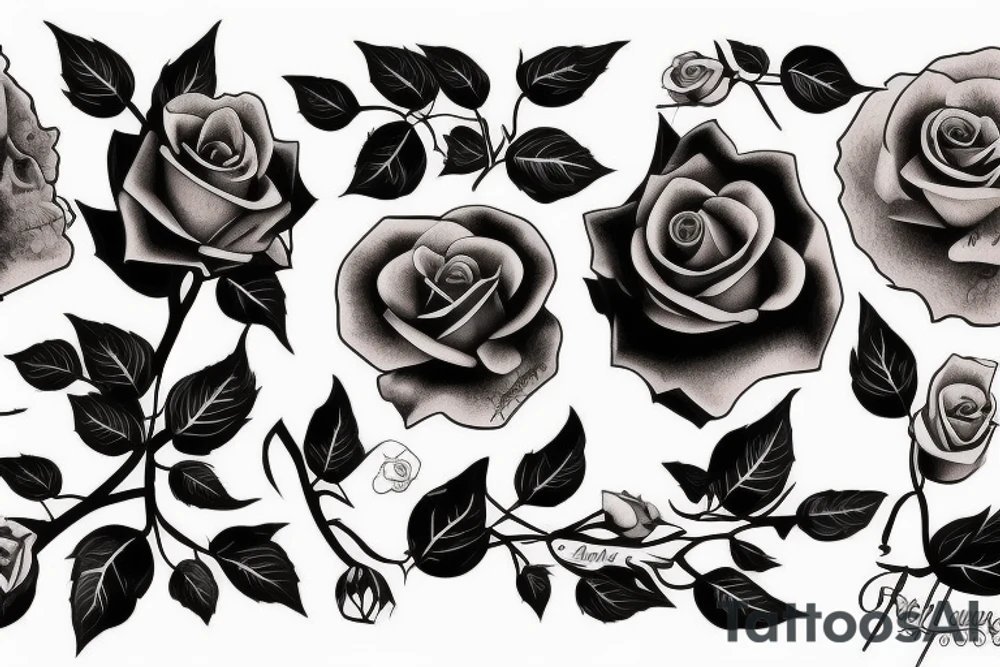 un lampo che si unisce ad una rosa tattoo idea