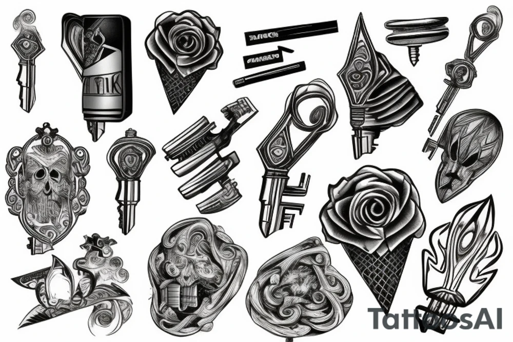 Atrack on titan key tattoo idea